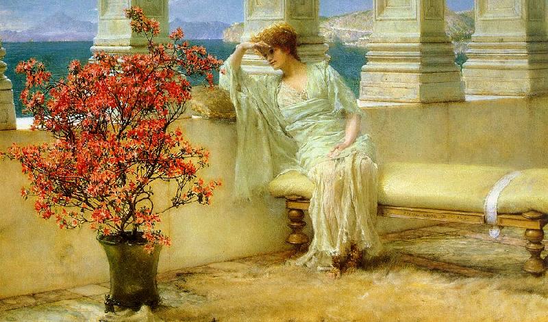 Alma Tadema Her Eyes are with Her Thoughts China oil painting art